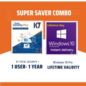 K7 Total Security 1 User 1 Year + Win10 Prof (Keys)
