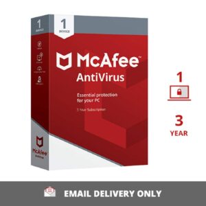 McAfee Antivirous 1 User 3 Year (Key Delivery on Registered Email & WhatsApp)