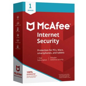 McAfee Internet Security 1 User 1 Year (Key Delivery on Registered Email & WhatsApp)